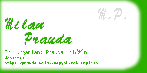 milan prauda business card